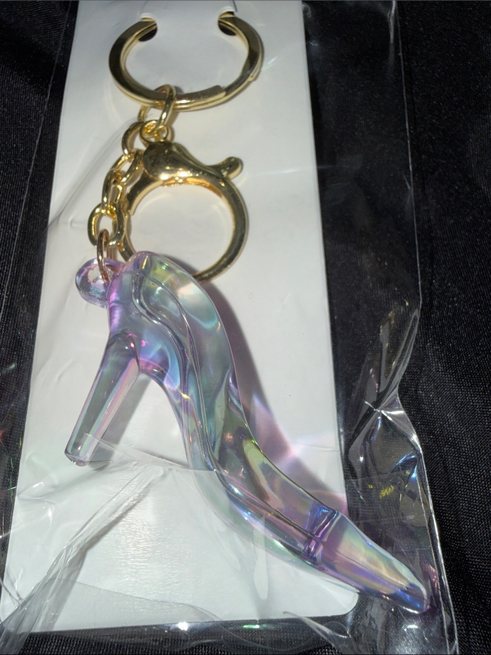 Iridescent High Heel Keychain - Women Shoes Accessory